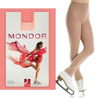 Mondor 3373 Footless Figure Skating Tights, suntan