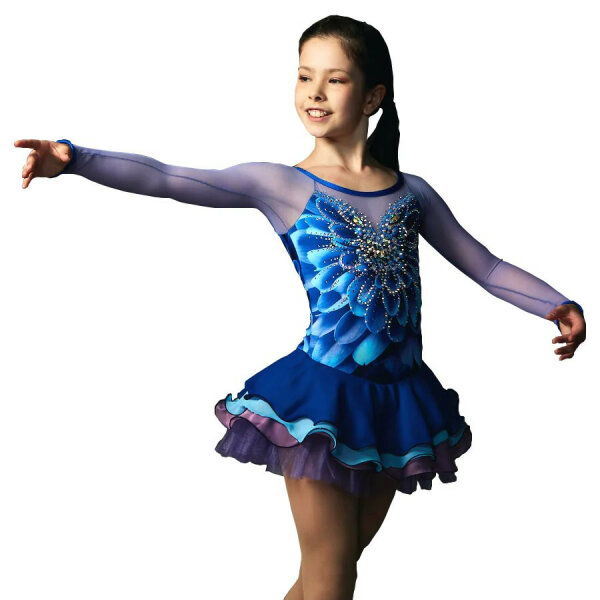 EliteXpression Figure Skating Dress „Flora Royal Beaded“