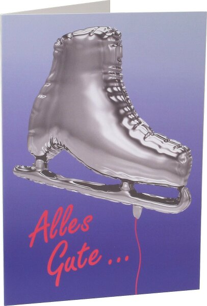 Greeting Card Figure Skates Balloon