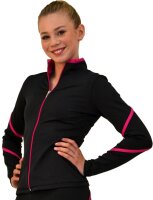 Chloe Noel Jacket Pipings Polar Fleece black-fuchsia