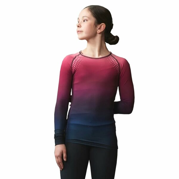 EliteXpression Eiskunstlauf Training Longshirt Ombré Pink