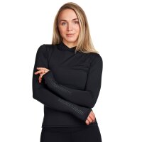 JIV „Sleek“ Eiskunstlauf-Longshirt, schwarz/türkis