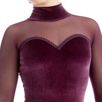 EliteXpression Figure Skating Dress „Classic Velvet“, plum