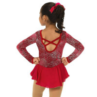 Jerrys Figure Skating Dress „All A-Swirl“ Garnet Red