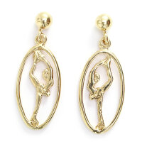 Catherine Fabre 2952 Earrings Biellmann Pirouette Oval Gold