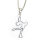 Catherine Fabre 4701 Silver Necklace with Figure Skater