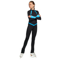 JIV „Flame“ Unitard / Catsuit, black-turquoise