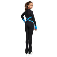 JIV „Flame“ Unitard / Catsuit, black-turquoise